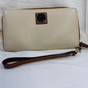 Dooney & Bourke Tan Bone Wristlet Clutch